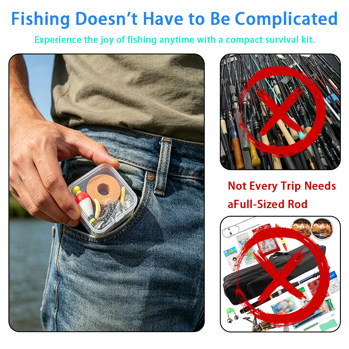 Fishing Lure Making Kit - Kit de pêche d'urgence portable, kit