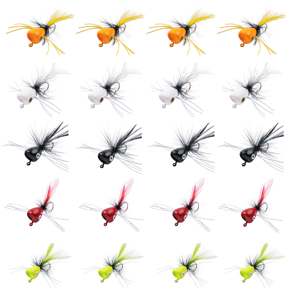 Fishing Lure Popper - 5 pièces mousse mouche leurres de